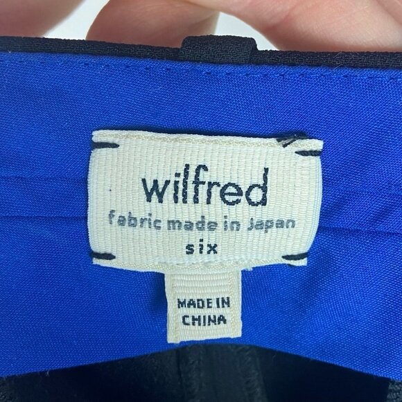 Aritzia Wilfred Alara Pants Japanese Crepe Fabric Skinny Trousers Black Size 6 - Picture 3 of 13